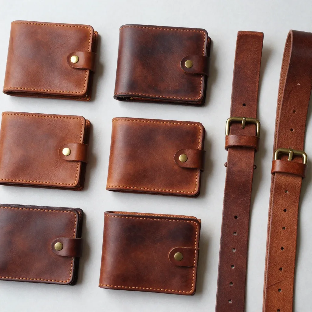 Natural leather texture details